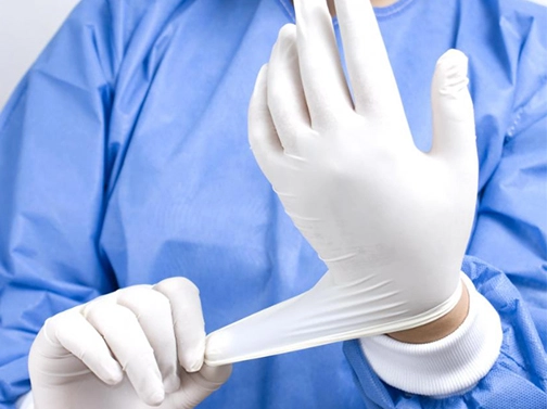 disposable surgical rubber gloves