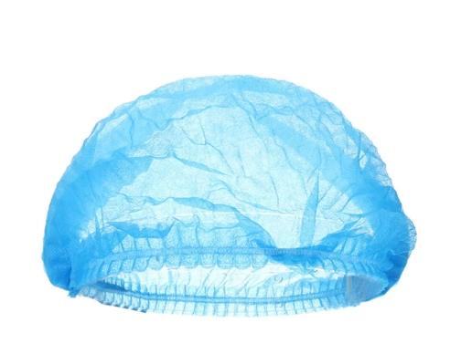 blue disposable surgical caps